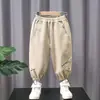Q049 Roupas Infantis Meninos Roupas de Outono Calças Novo Estilo Primavera e Outono Calças Casuais Infantis Crianças Pequenas e Médias Calças Longas de Outono Meninos Modernos