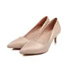 Zapatos de mujer británicos de boca poco profunda con punta de charol, tacón alto, de una sola capa, zapatos profesionales elegantes franceses para mujer, tallas 31-48, zapatos de comercio exterior