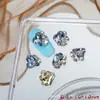 Internet Celebrous Explosive Nail Art Crystal Pile Drill Finished Super Flash Crooked Heart Retangular Right Angle Handmade Pearl Nail Ornament