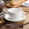 Taza de Cerámica Blanca Pura para Café Grabada Sawada 320ml Espresso Italiano Arte Latte Boca Ancha Set Latte Cappuccino
