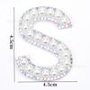 Venta caliente transfronteriza de 26 pegatinas de tela con forma de estrella de cinco puntas y letras de perla para ropa, sombreros y bolsos, materiales decorativos.