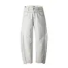 Rumei Marca Moderna Estilo Americano Calças Curvas Patchwork Jeans Casuais Largos Unissex Calças Retas Modernas com Efeito de Caimento Calças Longas