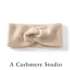 Faixa de Cabelo de Lã Cashmere Lisa para Mulheres, Elástico de Cabelo Externo Tricotado, Laço Doce, Acessório de Cabeça Outono e Inverno, Faixa de Cabelo Externa