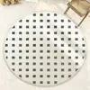 Alfombra de suelo redonda impresa de terciopelo de cristal para sala de estar, cuna, mesa de comedor, mesa de café, alfombra de sofá