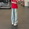 Jeans rotos estilo retro americano para hombre, pantalones con vibra de alta costura, corte ajustado, versátiles, adelgazantes, de pierna recta