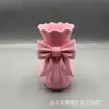 Suministro Exclusivo Transfronterizo de Jarrón de Flores Estilo Nórdico Impreso en 3D, Decoración con Flores Secas, Maceta de Escritorio para el Hogar, Jarrón con Lazo