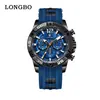 Novo relógio masculino Longbo silicone negócios luxo pulso celebridade da internet Douyin venda direta 83820