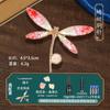 Horquilla de fondo brillante hecha a mano no patrimonial embrión inferior broche de mariposa joyería paquete de material diy pulsera de trébol de cuatro hojas aleación