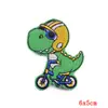 Comércio exterior adesivos de tecido fofos de dinossauro de desenho animado adesivos de pano bordados DIY material auxiliar para camiseta infantil com adesivos de remendo adesivo impressão personalizada
