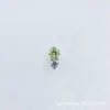 Pendientes de aleación de titanio ASTMF-13 ultrapequeños de circonita con forma de cacahuete, pendientes de piercing labial de titanio G23 con rosca interna de circonita