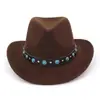 Estilo Étnico Sombrero de Tíbet Sombrero Vaquero Occidental de Lana Sombrero de Pareja para Hombres y Mujeres Sombrero Étnico Jazz