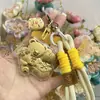 Colgante Oso Fresa Oro Puro 999 Regalo 20Mg Souvenir Bolso para Teléfono Móvil sin Preocupaciones Llavero Regalo