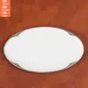 Conjunto de louça de porcelana fina para hotel com borda dourada, conjunto de quatro peças para restaurantes e salas de jantar, louça impressa estilo chinês