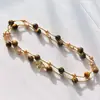 Collar Maillard de Cadena para Clavícula con Perlas Shijia de Alto Brillo y Piedra Ojo de Tigre Natural de Alta Calidad para Otoño e Invierno, Cadena para Suéter para Mujer