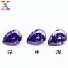 Gema de color 5A en forma de pera 07# azul púrpura 08# azul púrpura intenso Zirconita 2*3-13*18mm piedra suelta resistencia a altas temperaturas