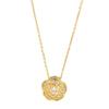 Collar de Flor de Camelia Roja Cyber con Circonita para Niñas, Nicho, Lujo Ligero, Nuevo Estilo, Diseño con Sentido, Colgante Elegante, Collar de Acero de Titanio
