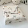 Colcha macia de tricô Classe A, macia como nuvem, com estampas de desenhos animados frescas, amigável à pele e macia, adequada para dormir sem roupa no verão, colcha fina para quartos com ar condicionado