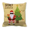 Feliz Navidad Viejo Barba Blanca Gnomo Piel de Durazno Encriptada Terciopelo Decoración del Hogar Cojín de Sofá Almohada ZT420