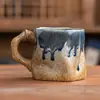 Taza de Agua de Gres, Taza Irregular, Taza de Cerámica, Taza de Café de Forma Especial, Taza Retro Estilo Hogareño, Taza Transfronteriza