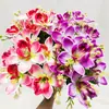 Orquídeas Artificiais, Flores Artificiais para Decoração de Cena de Casamento, Arranjos de Flores de Seda, Buquês de Flores Plásticas, Flores Artificiais com Toque de Luxo e Realismo