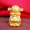 Venda Direta de Fábrica Latão Rosto Sorridente Deus da Riqueza Mesa Areia Lingote de Ouro Artesanato Deus da Riqueza Presente Decoração Ornamento