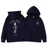 Suéter Fofo com Capuz Casaco Feminino Popular na Internet Senso de Design High Street Blusa com Capuz Faixa de Cabeça Hoodie Estilo Preguiçoso com Estampa Hoodie