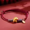 Pulseira de Dinheiro da Sorte Atacado para Casais 2026 Ano do Cavalo Zodíaco Pulseira de Fio Vermelho para Homens e Mulheres