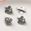 Plata de Ley Martillo Doblado Mariposa Murciélago Hebilla Colgante Accesorios Vintage Viejo DIY Hecho a Mano Material de Cuentas Joyería