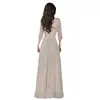 Vestido de Noite com Lantejoulas Cor Champagne para Mulheres, de Alto Padrão, Elegante, Luxuoso, Sofisticado e Grandioso, Adequado para Reuniões Anuais, Vestidos de Anfitriã, Modelo Longo