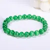 Pulseras de Jade y Ágata de Venta Caliente Transfronterizas para Hombres y Mujeres, Serie Verde Fresco, Piedra Ojo de Gato, Pulseras de Piedra Natural, Venta al por Mayor de Fábrica