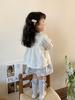Cane Pear Roupa Infantil Terno para Meninas 2025 Primavera Novo Camisa Infantil Coreana Top Saia Roupa de Bebê Menina