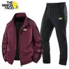 Trajes Deportivos y de Ocio de Primavera y Otoño Comercio Exterior para Hombre Transpirables Sencillos Modernos Chaqueta Cardigan Tallas Grandes Conjunto de Dos Piezas