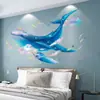 Adesivos de baleia adesivos de parede autoadesivos sala de estar quarto decoração quente sala de parede meninos dormitório cartaz fundo papel de parede