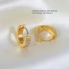 Brincos Europeus e Americanos Transfronteiriços de Aço Titânio, Argolas Lisas de Zircônia, Brincos Femininos de Aço Inoxidável, Brincos Elegantes, Joias para Piercing