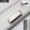 Puxador de prata para tatami, puxador de gaveta oculto, invisível, embutido ou de superfície, redondo, giratório, estilo de luxo leve, com mola