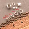 Revestido com Ouro Real 18K, Contas Espaçadoras Quadradas Arredondadas que Preservam a Cor, Contas Soltas com Furo Grande, Acessórios para Joias de Pulseira de Miçangas DIY Atacado