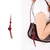 Ins Colorido Corda de Couro PU com Nó Duplo Pingente Criativo para Celular Nicho Versátil Pingente para Bolsa Pingente Chaveiro Joia
