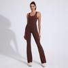 Traje de Yoga Naked Ajustado de Cadera V Trasera Europeo y Americano Invierno para Mujer para Correr al Aire Libre