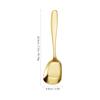 Cuchara Gruesa de Acero Inoxidable 304 de Fondo Plano Cuchara Grande para el Hogar Restaurante Hotel Cuchara Masculina de Mango Largo Pala Masculina Cuchara Infantil para Arroz Seco