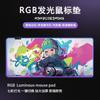 Fábrica de Origem Mouse Pad Série Graffiti Tapete de Mesa de Escritório Anime Rgb Luminoso Mouse Pad para Jogos Logo Personalizado