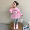 Conjunto de moda para niñas para el otoño de 2026: Ropa de Otoño Elegante y de Moda para Niños, Conjunto de Sudadera de Dos Piezas Súper Lindo