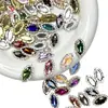 Botones de cristal con pedrería y garras, perforados para coser a mano, con base gruesa, para decoración de tocados, bolsos, ropa y accesorios