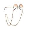 Joias da moda europeia e americana, corrente longa simples de metal xadrez para óculos, cordão para óculos de sol, acessórios para óculos