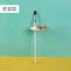 Juguete para Gato Palo de Madera Set de Cazador con Cascabel y Pluma Caña Larga Suministros para Mascotas Autoentretenimiento Gato Palo Cazador con Mango de Madera