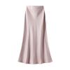 Falda de Tela Sedosa Brillante de Diseño para Mujer Verano Falda Midi de Cola de Pez Cintura Alta Look Adelgazante Falda de Cadera 9902