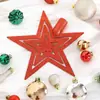 Nuevo juego de 72 esferas de Navidad, estrella para la punta del árbol con purpurina electroplateada, colgante de decoración navideña, venta al por mayor de esferas de Navidad