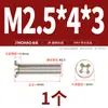 Parafusos Pequenos com Cabeça Escareada Fina de Aço Inoxidável Niquelado/Preto Parafusos Pequenos com Cabeça Chata Phillips 2M2.5M3M4M5Mm