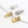 Hebilla Conectora Perforada de Zirconia Micropavimentada en Oro de 18K Accesorios Pulsera con Cuentas DIY Collar Pendientes B71