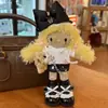 Gatito de Piernas Largas Arcoíris Cabello Largo Rizado Muñeco de Peluche Llavero Colección Lindo Moderno Colgante de Bolsa de Alta Gama