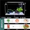 Acuario sala de estar 2024 nuevo sin agua circulación automática con oxígeno paisajismo juego completo de tanque de vidrio curvado en caliente tanque ecológico